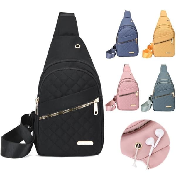 Sling-taske til kvinder, crossbody-taske, sort black