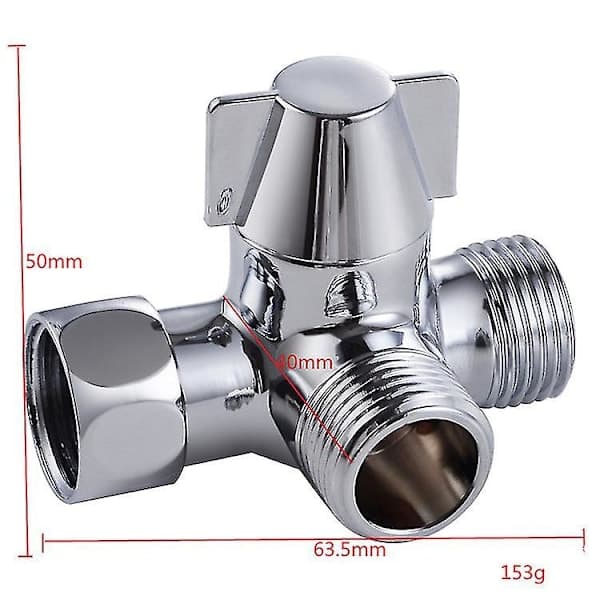 3-veis avleder for dusj, G1/2\" T-adapter ventilutskifting