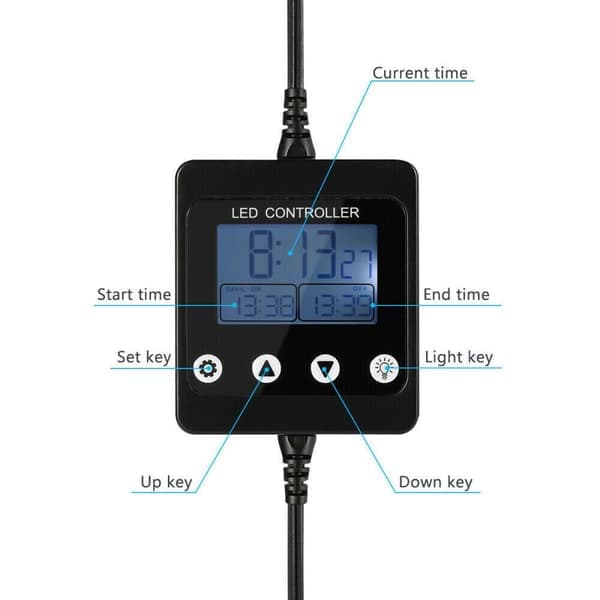 LED Lys Timer Dimmer Kontroller Lyskontroll
