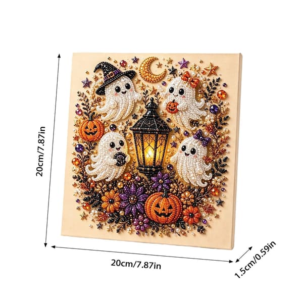 Perle Diamant Kunstsæt til Voksne, Halloween Spøgelse Diamantmaleri Sæt DIY Kits -05