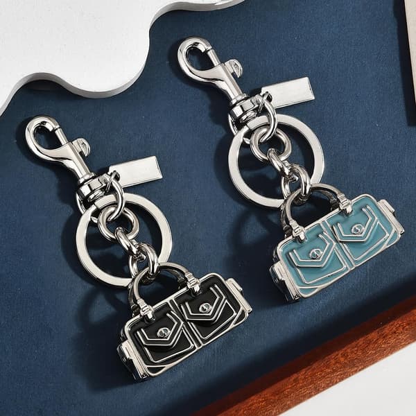 Väskberlock, söta handväskberlocker, väsktillbehörsberlocker, väskkedjor, handväskberlocker Handbag Blue-Silver
