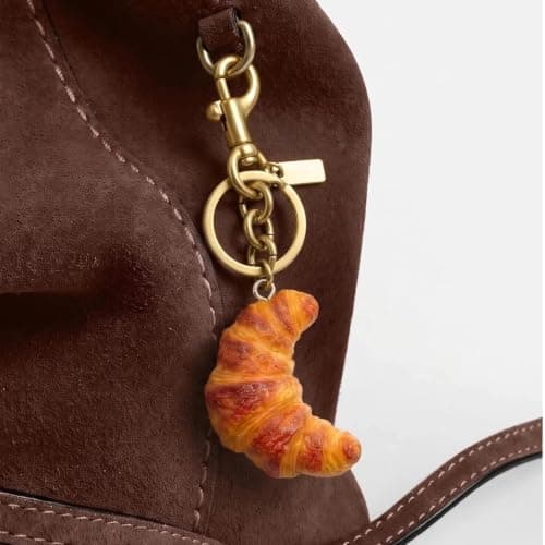 Väskberlocker för handväskor - Söt handväskkedjeberlock - Väskaccessoarer Berlocker för kvinnor Croissant