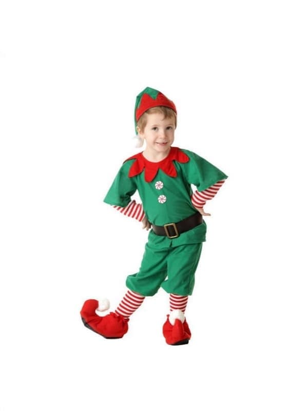 Familj Tomtedräkt Grön Polyester Cosplay Vuxen Barn Set Herr 90-tal, Herr, Storlek 90 men 90