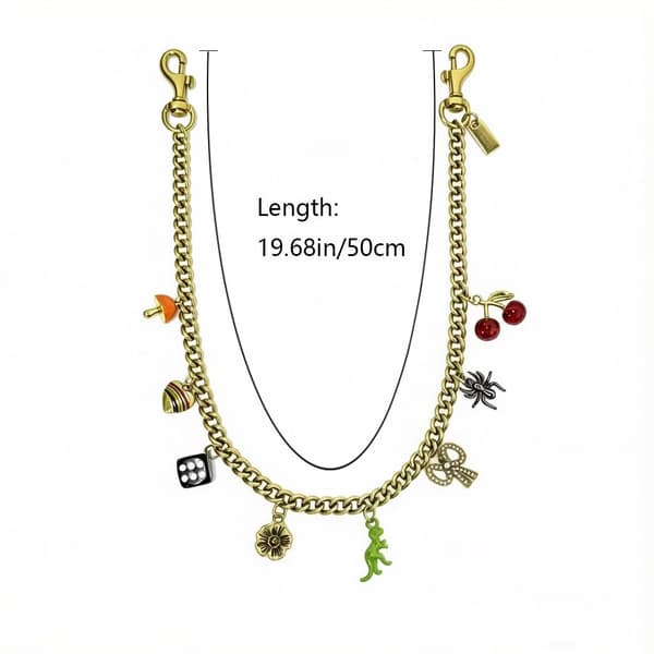 Väskberlock, söta handväskberlocker, väsktillbehörsberlocker, väskkedjor, handväskberlocker Chain-Gold-19.68in