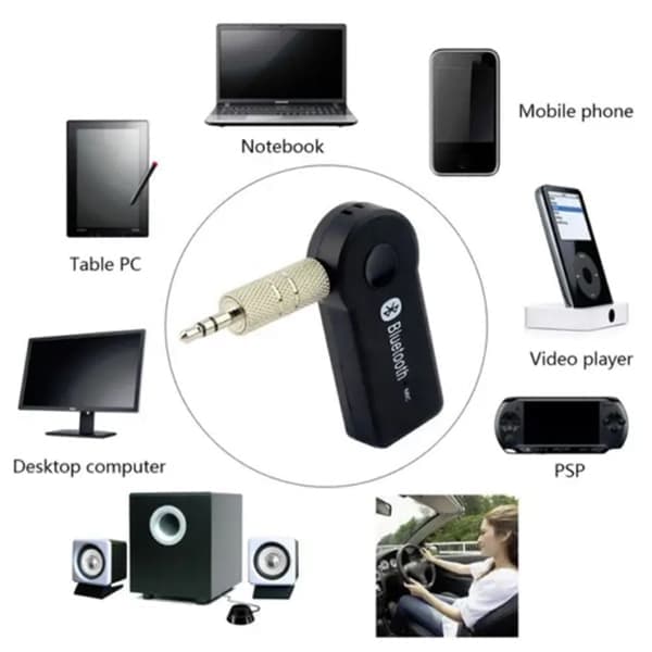 Bil Bluetooth-mottaker Musikkadapter Bil Audio Aux
