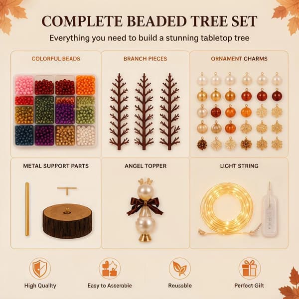 DIY Perle Juletræssæt Krystal Håndværkssæt til Voksne，#Efterår #Fall