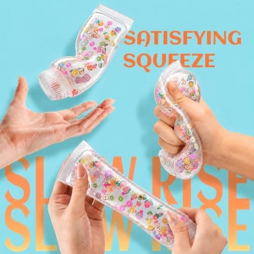 Tandkräm Squishy Stressboll, Långsamt Resande Klämleksak Clear