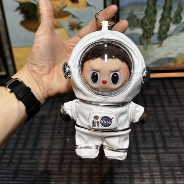 17 cm vinylfigur docka kosmonaut set dockkläder vinylfigur klädtillbehör, vit