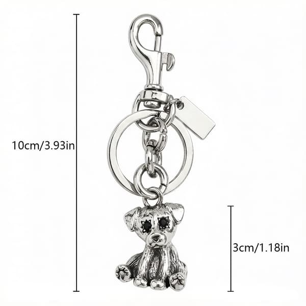 Väskberlock, söta handväskberlocker, väsktillbehörsberlocker, väskkedjor, handväskberlocker Dog-Silver