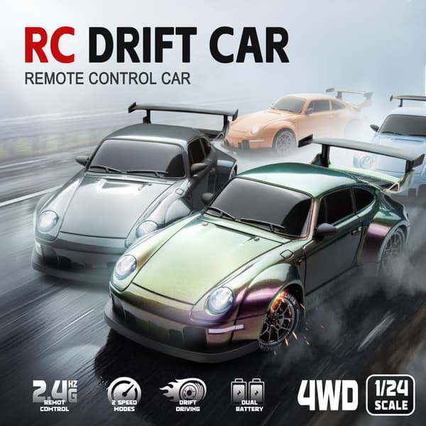 RC-driftauto 1/24 4WD Gradient-kauko-ohjattava driftauto