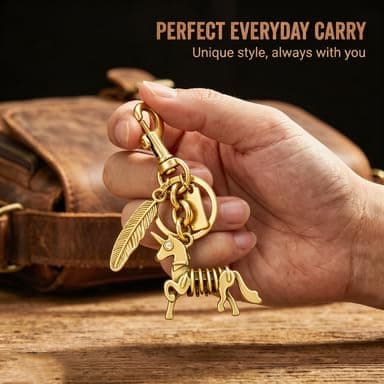 Väskberlock, söta handväskberlocker, väsktillbehörsberlocker, väskkedjor, handväskberlocker Unicorn-Gold