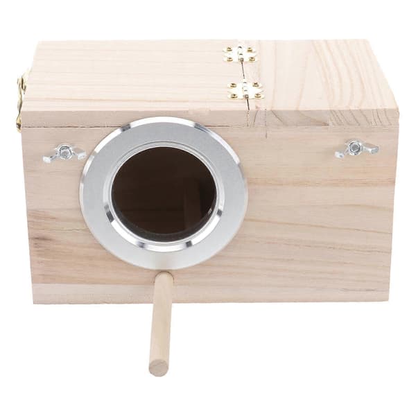 Parrot Breeding Wooden Nest Box Small Size Bird Feeder
