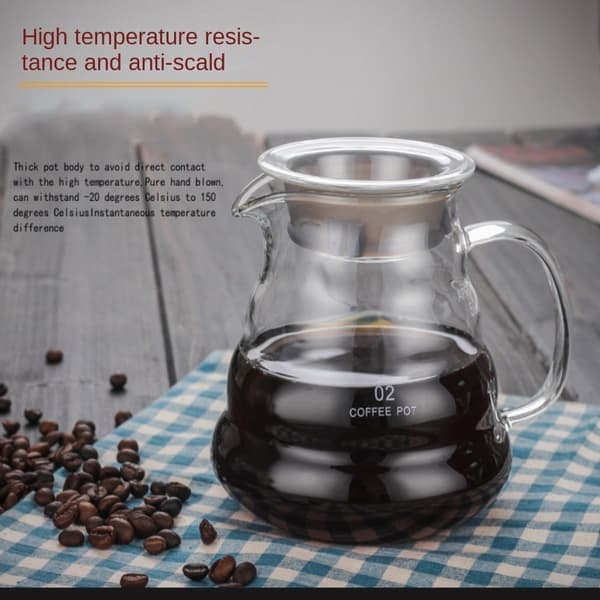 Handbryggd kaffekanna i glas 800ML 800ml 800ml