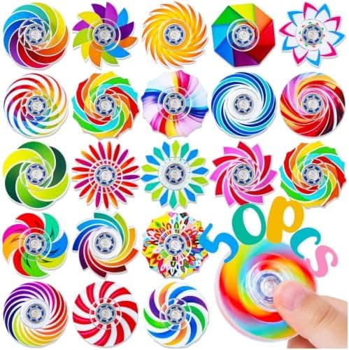 50 stk. Mini Fidget Spinners i bulk, Fidget Legetøj i bulk til børn og voksne