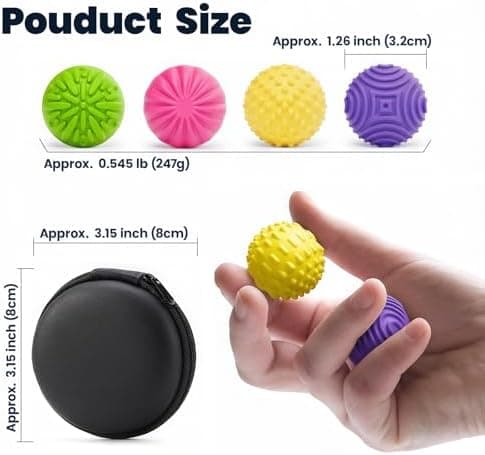 4-pack sensoriska magnetiska fidgetbollar i silikon, för vuxna och tonåringar