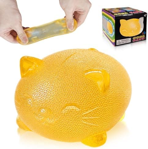 Kule katte-squishy-fidget-leker, gul Taba squishy katte-klemmeleke Yellow