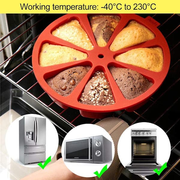 2 silikonformer for baking, trekantet kakeform