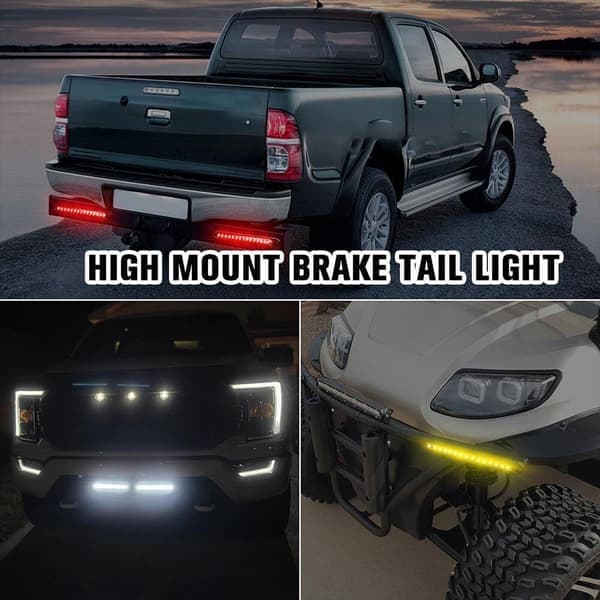 Stopp Bakre Bakbromsljus LED-indikatorlampa VIT Vit White