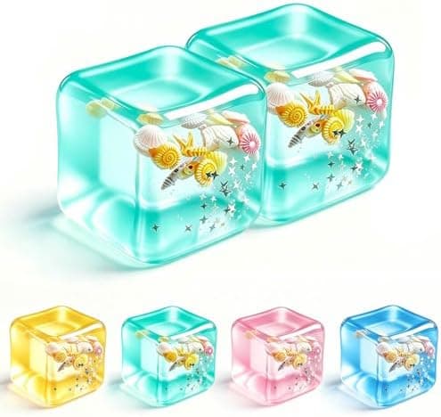 Squishy Ice Cube Fidget Legetøj - Gaver til mænd og kvinder Stressbold til skrivebordsfidgeting, Blødt sensorisk klemmelegetøj til visuel healing og taktil ro, Green