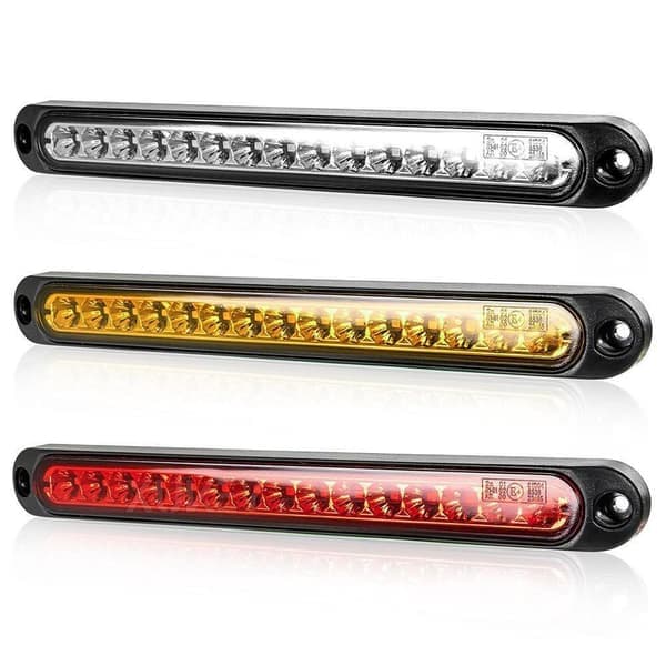 Stopp bakre bakbremselys LED-indikatorlys HVIT Hvit White