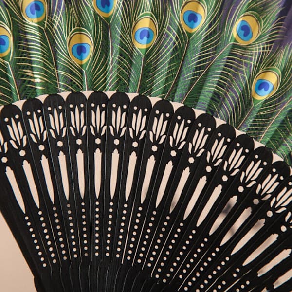 Silkefan Håndfan SORT sort black