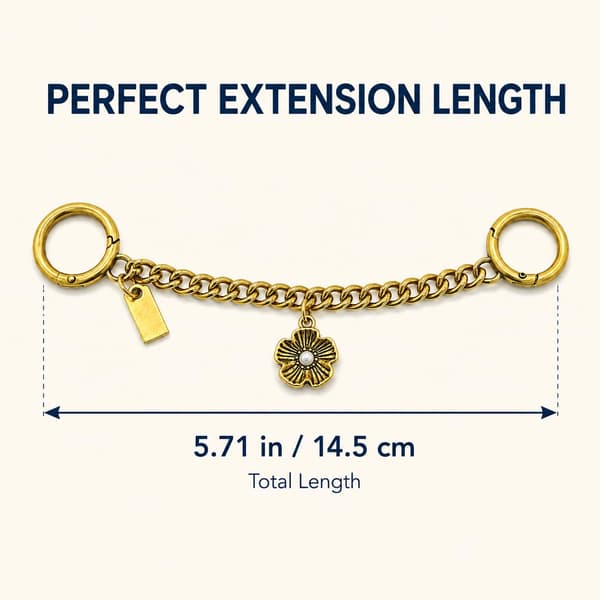 Väskberlocker för handväskor - Söt handväskkedjeberlock - Väskaccessoarer Berlocker för kvinnor Extension Chain - Gold
