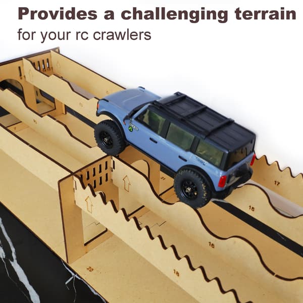 RC Träbro RC Crawler Bro Hinderramp för 1/18 1/24 RC Crawlers C