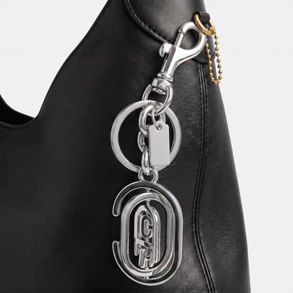 Väskberlocker för handväskor - Söt handväskkedjeberlock - Väskaccessoarer Berlocker för kvinnor Geometry C-Silver