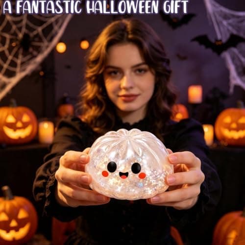 Halloween Spooky Ghost Dumpling, Farverige Dumplings Stressbolde med Madsteamer (G) G