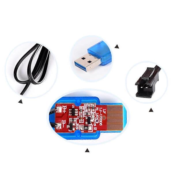 3.7V Batteri USB Oplader SM til RC Helikopter Quadcopter Legetøjsbil Model Lastbil Oplader Reservedele til Elektrisk Legetøj Blå
