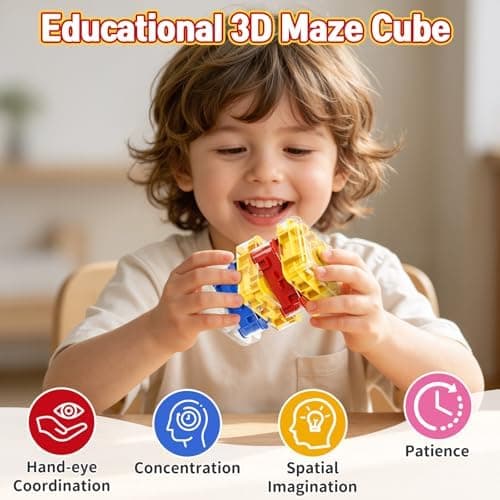 2-i-1 Fidget Spinner Labyrint Terning 3D Puslespil Hjernevridere 5 Niveauer 5 Level