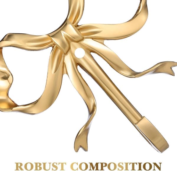 2 st guldkrok, väggkrokar rosettlock guld handduk badrock hängande mässing för hem sovrum badrum kontor utomhus