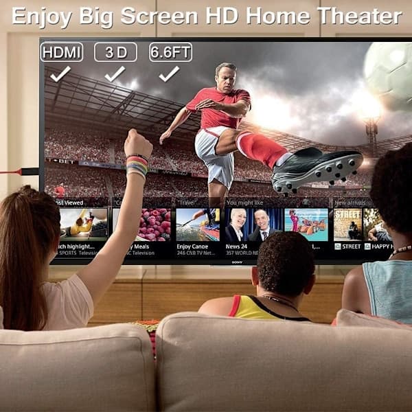 Apple Lightning til HDMI-projektionskabel til iPhone/iPad Direkte forbindelse til TV/projektor 1080P HD-spejling Driverfri Plug and Play