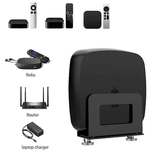 Justerbart litet väggfäste för 3/4/4k, router, modem, TV-box och andra mediaspelare - Bra