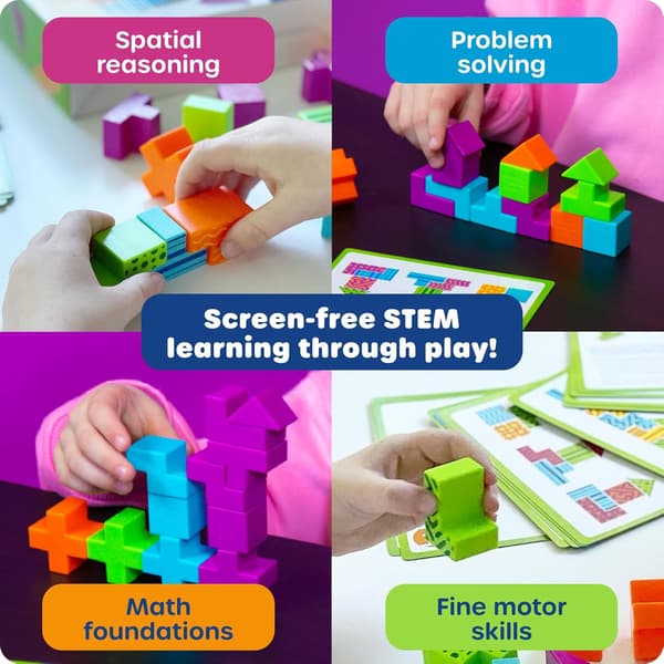 Learning Resources STEM Explorers Brainometry - 3D-pussel hjärngympa, logikbyggande leksak, mönsterblock och matematikmanipulativ för barn Single