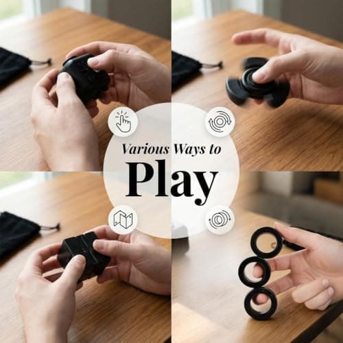 Fidgetlegetøj til voksne og teenagere, magnetisk metalspinner til sensorisk pakke til klasseværelset