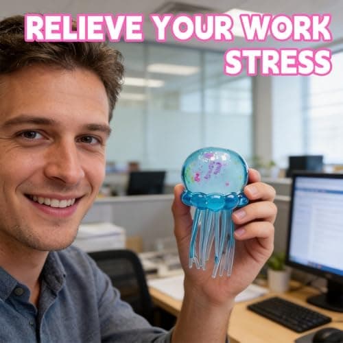 Manet Squishy, Manet Design Kläm Stressboll, Drop Malt Sockerbollar för Ångest Stress, Sensorisk Leksak med en Super Solid Squish för Vuxna Blue