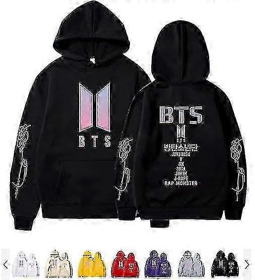 Bts Unisex hettegenser uformell hettegenser cosplay jakke topp V dark grey S