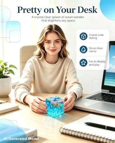 2-pack isbits-fidgetleksaker, klämbara stresslindrande kuber för vuxna Blue