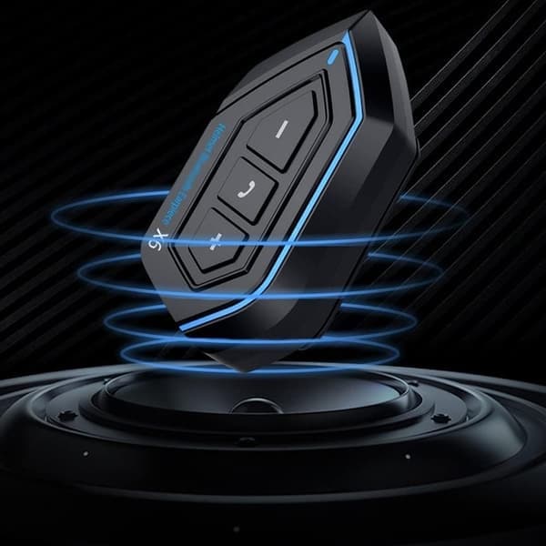 Bluetooth Motorcykelintercom, Motorcykelhjälm BT5.0 Vattentät Hjälm med Intercom, Brusreducering och Samtalsstöd