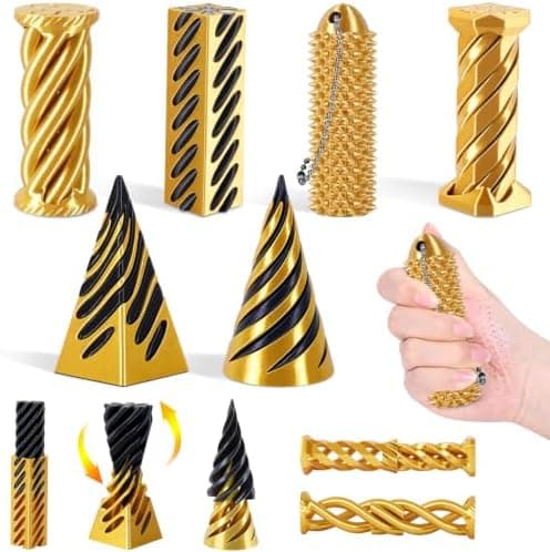 Spiral Cone Fidgetleke - 3D Fidgetleker for ADHD og angstlindring Gold