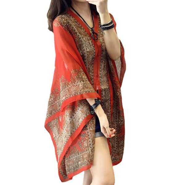 Sjal Skjerf Strand Cover-Up HVIT Hvit White