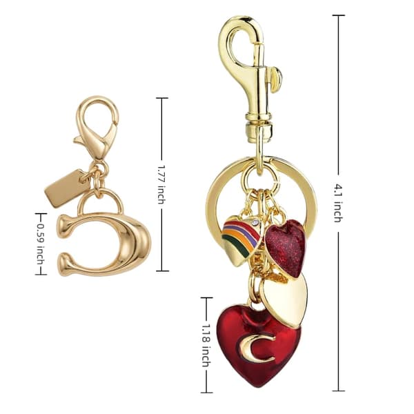 Väskberlock, söta handväskberlocker, väsktillbehörsberlocker, väskkedjor, handväskberlocker Heart C-Red
