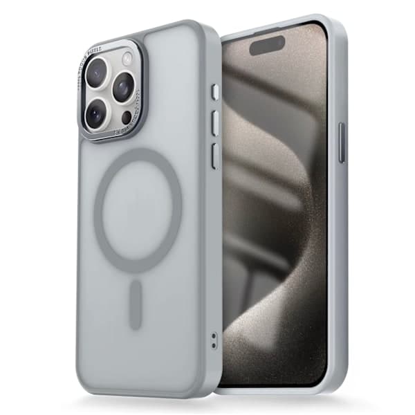 iPhone 12 Pro Max Fodral, MagSafe Frostat Skyddsfodral, Grå gray