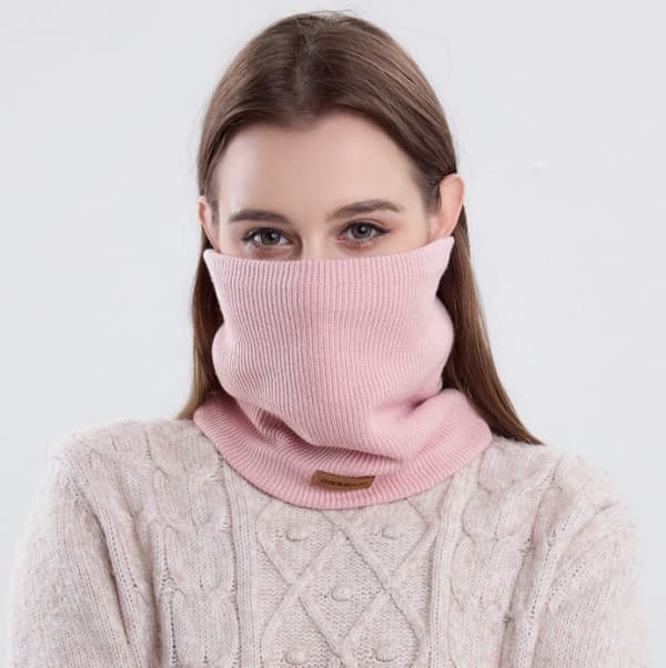 Vinter halsvarmer til mænds skiløb, halskrave ansigtstørklæde til kvinder, pink pink