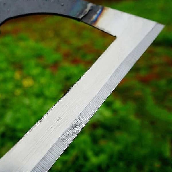 Kraftig gårdshakke, solid hageredskap i rustfritt stål for graving, planting, luking, erstatningshode for jordfreser
