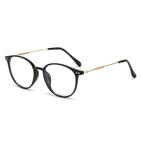 Anti-blåt lys læsebriller runde briller SORT STYRKE Sort styrke 150 black Strength 150