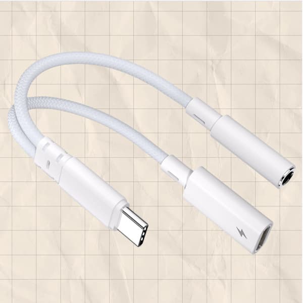 AA10-B2P15 USB-C til 3,5 mm adapter med PD-lading
