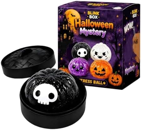 Halloween Spooky Ghost Dumpling Squishies Legetøj, Dumplings Stressbolde til Voksne Fidget Legetøj med Damper, Aflastning Fidget Sensorisk til Helligdage & 18#black