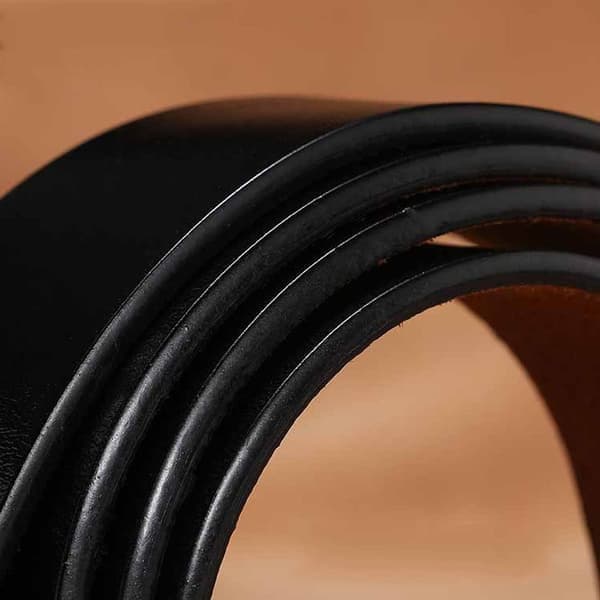 Ægte læderbælte uden spænde 01 sort 3,8 cm 01 Black 3.8cm